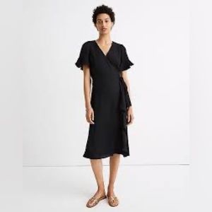 Madewell Ruffle-Sleeve Wrap Dress
